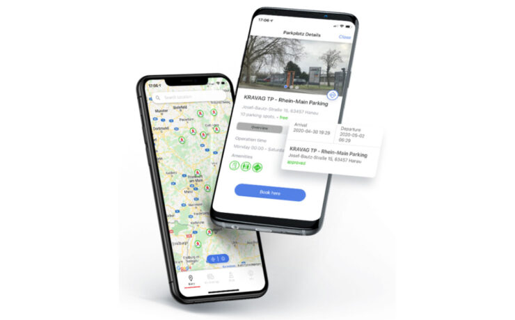 KRAVAG Truck Parking - arstellung neue App