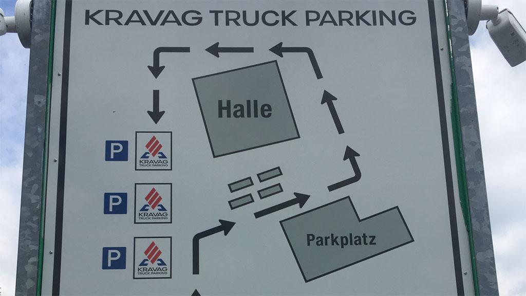 Anfahrt zu den KTP Parkplätze Spedition Raimund